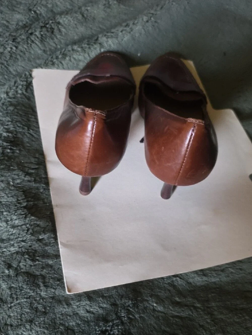 Anne Klein Women's Brown Leather Penny Loafers